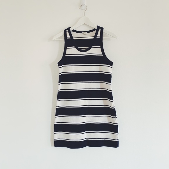 JCrew Striped Cropped Terry Shift - Picture 1 of 6